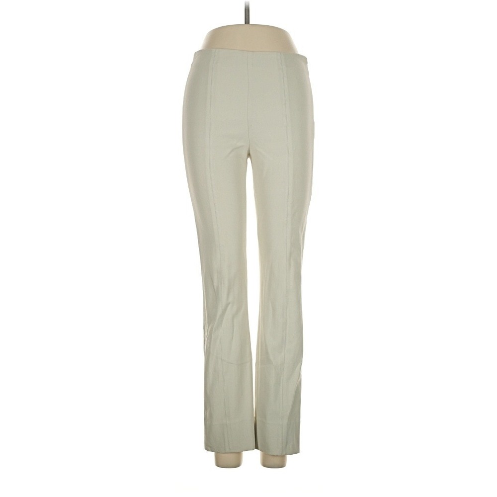 Vince Womens Beige High Rise Slim Flare Tailored Trousers Side Zip Size S/P